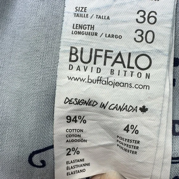 Buffalo David Bitton Ash-X Slim Stretch Straight Zip Acid Wash 36X30 (Real 39") - Picture 4 of 14